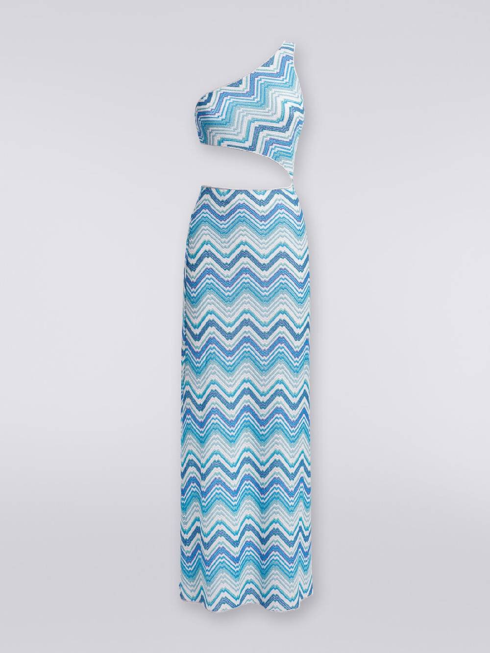 Missoni Copricostume lungo in crochet chevron con taglio cut out e lurex Negozio online di fabbrica