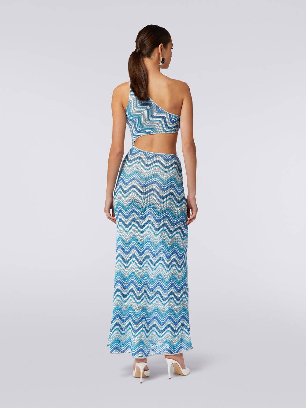 Missoni Copricostume lungo in crochet chevron con taglio cut out e lurex Negozio online di fabbrica