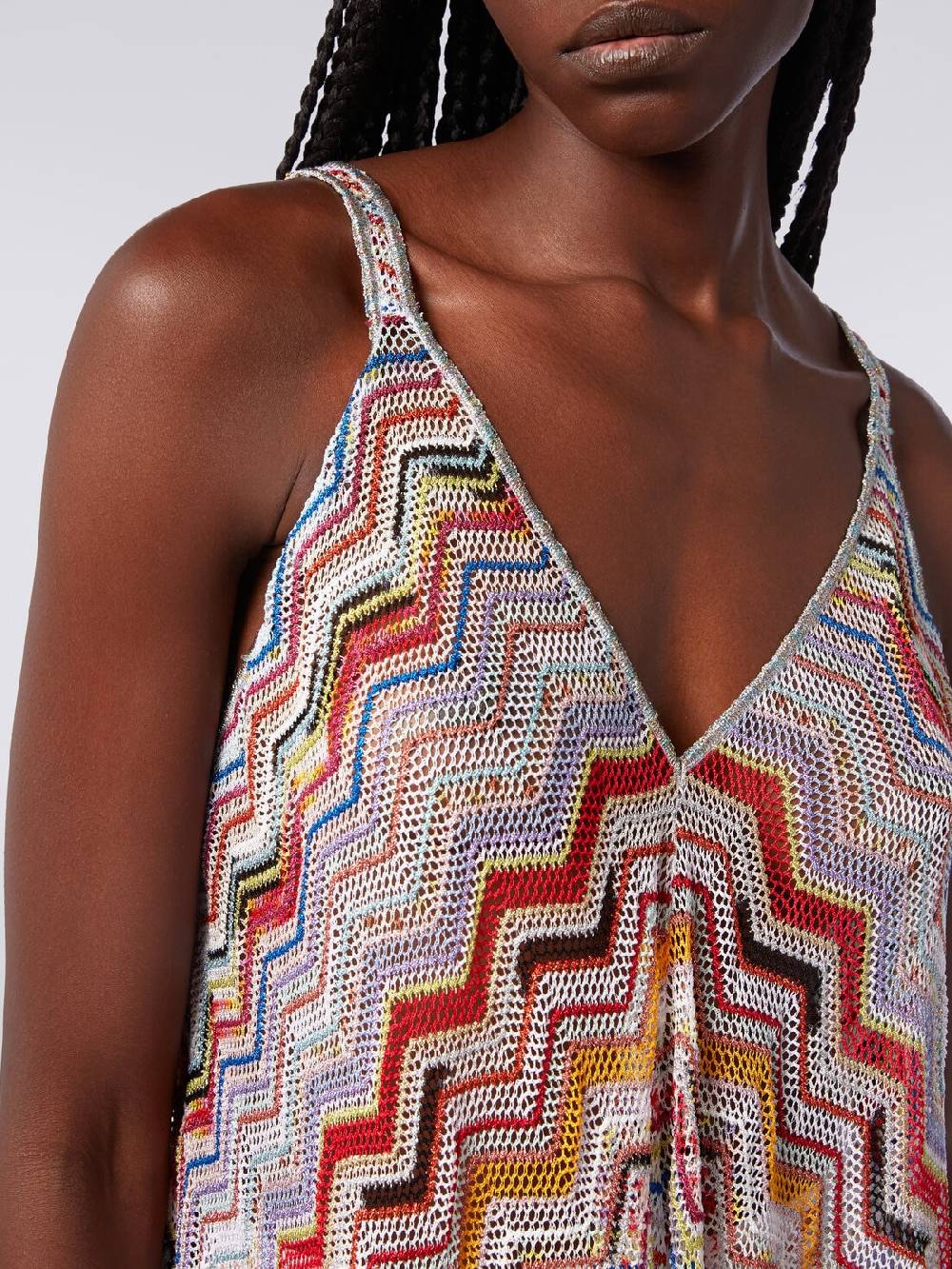 Missoni Copricostume lungo in crochet zig zag con lurex Offerta speciale