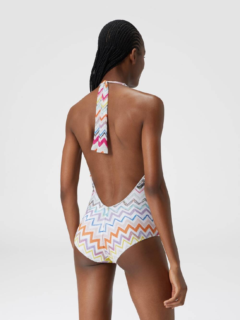 Missoni Costume intero in viscosa zig zag con lurex Grande vendita