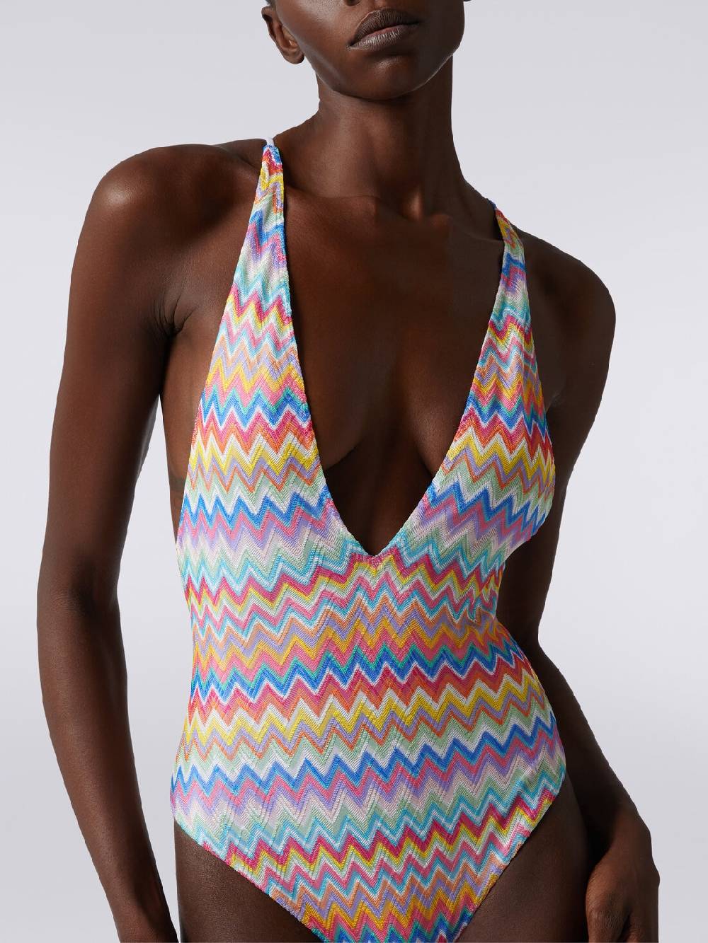 Missoni Costume intero stampa zig zag con scollatura a V Vendite stagionali