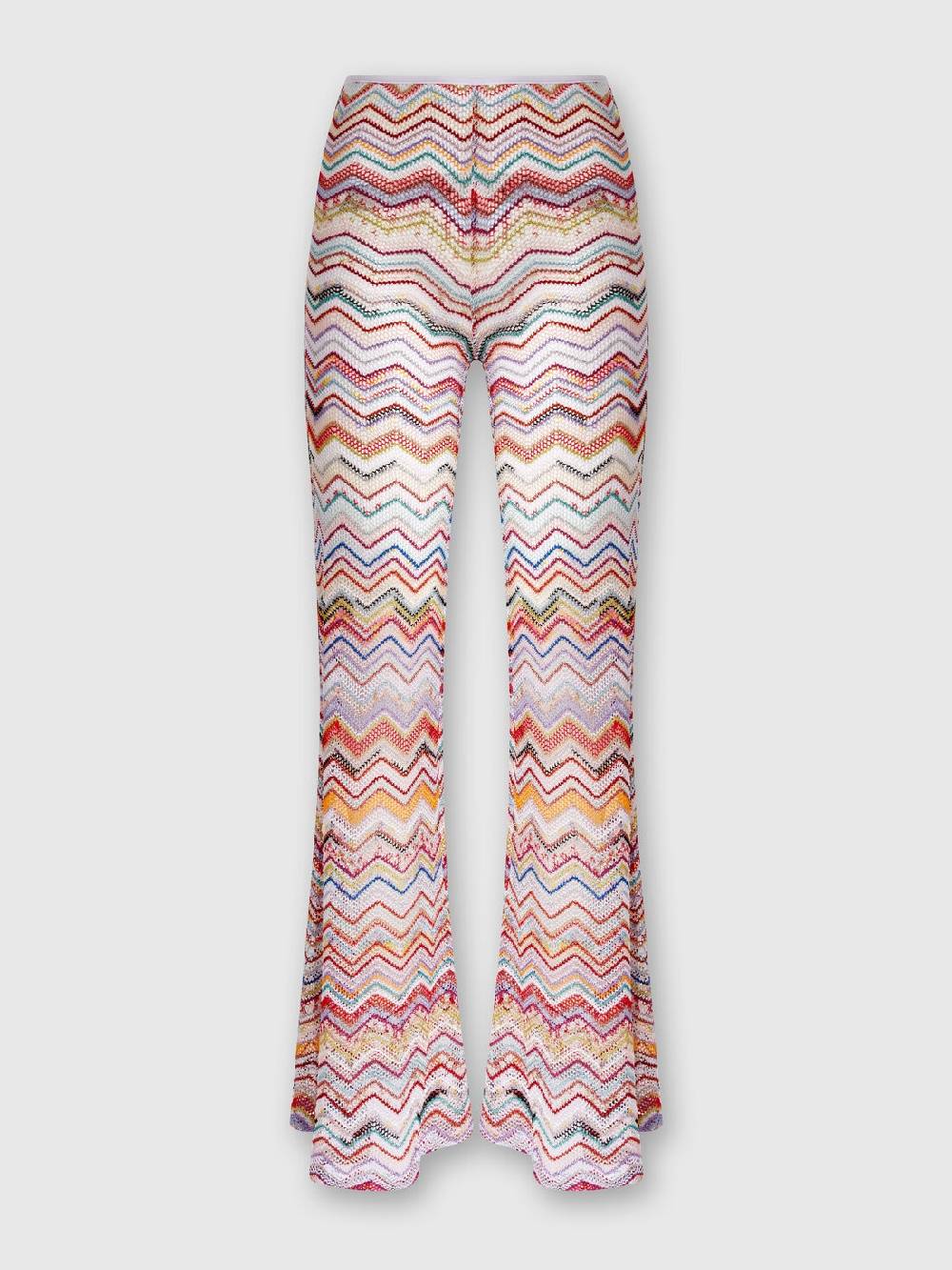 Missoni Pantaloni svasati in crochet zig zag con lurex Cyber Monday
