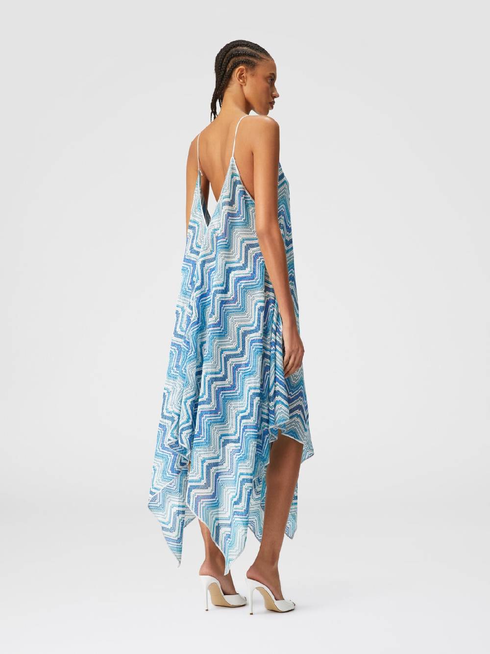Missoni Copricostume lungo taglio foulard in crochet chevron lamé Offerta per la Festa della Mamma