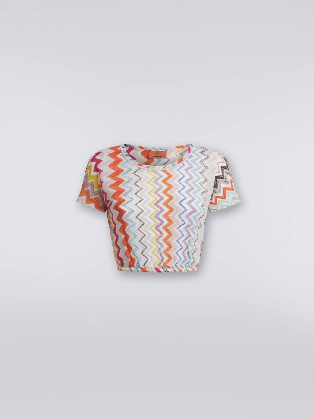 Missoni Crop top in misto viscosa chevron con lurex Offerta San Valentino