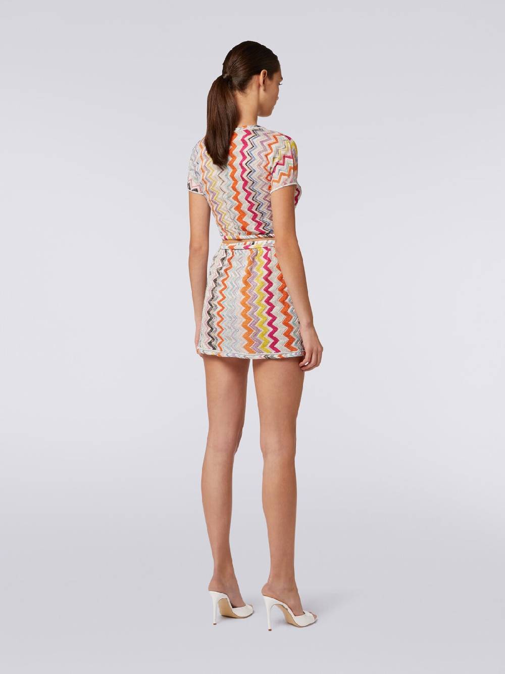 Missoni Crop top in misto viscosa chevron con lurex Offerta San Valentino