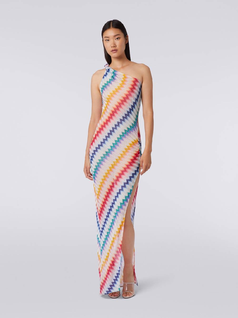 Missoni Copricostume monospalla lungo con stampa zig zag Offerta migliore