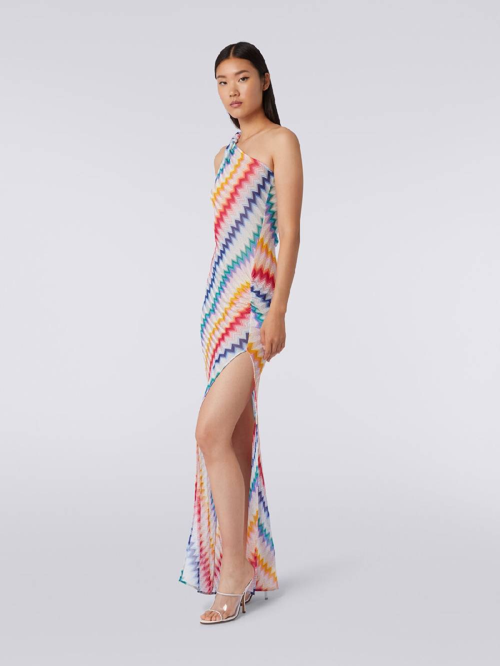 Missoni Copricostume monospalla lungo con stampa zig zag Offerta migliore
