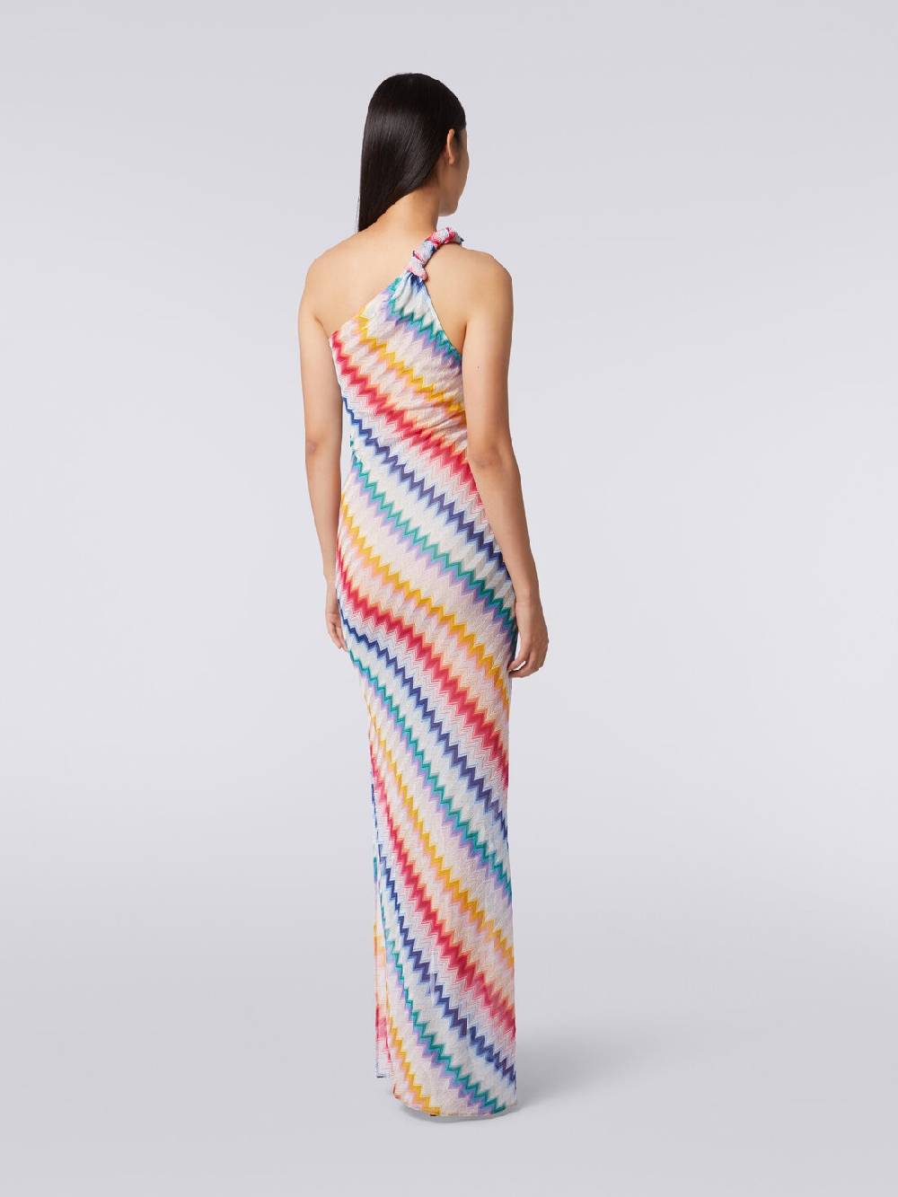 Missoni Copricostume monospalla lungo con stampa zig zag Offerta migliore