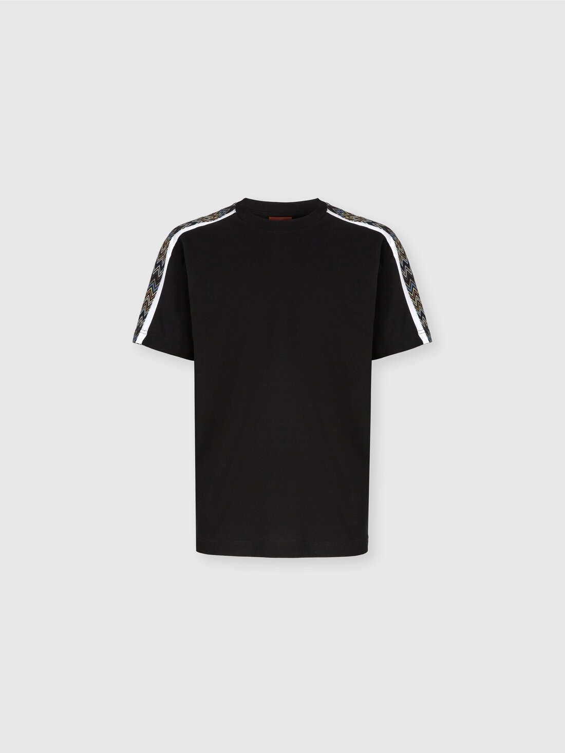Missoni T-shirt in jersey di cotone con inserti zig zag Latest fashion