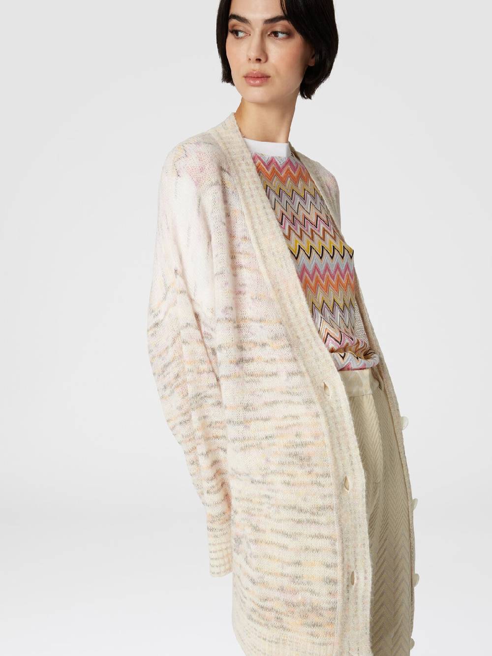 Missoni Cardigan oversize in viscosa, alpaca e lana Online Outlet