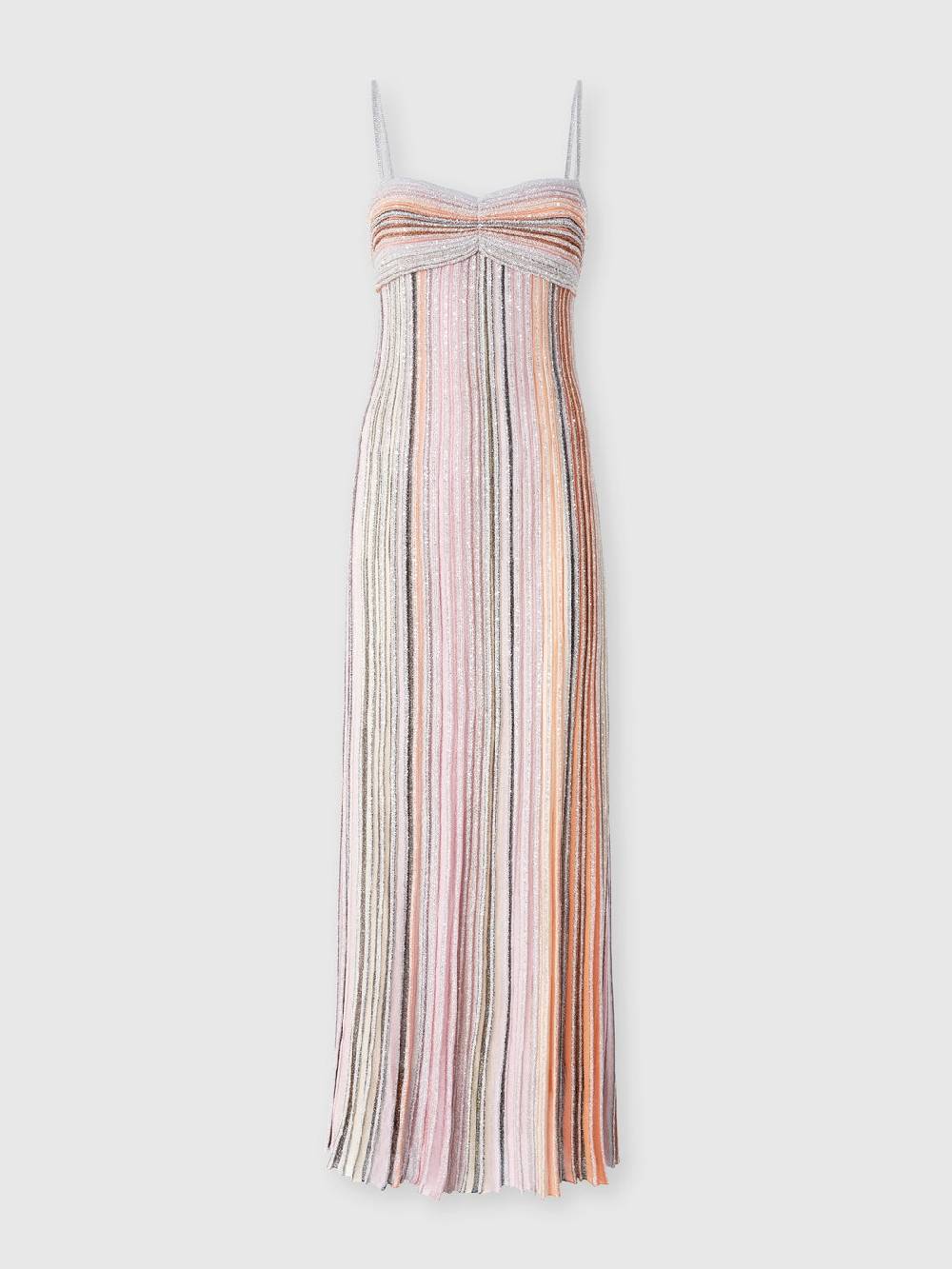 Missoni Abito lungo senza maniche in maglia plissée lamé Nuovi prodotti