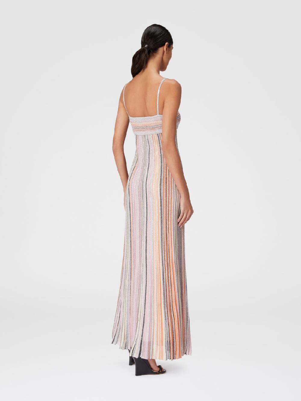 Missoni Abito lungo senza maniche in maglia plissée lamé Nuovi prodotti