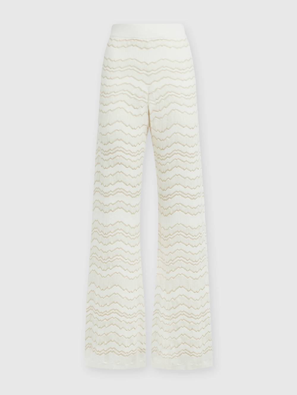 Missoni Pantapalazzo con zig zag tono su tono Liquidazione