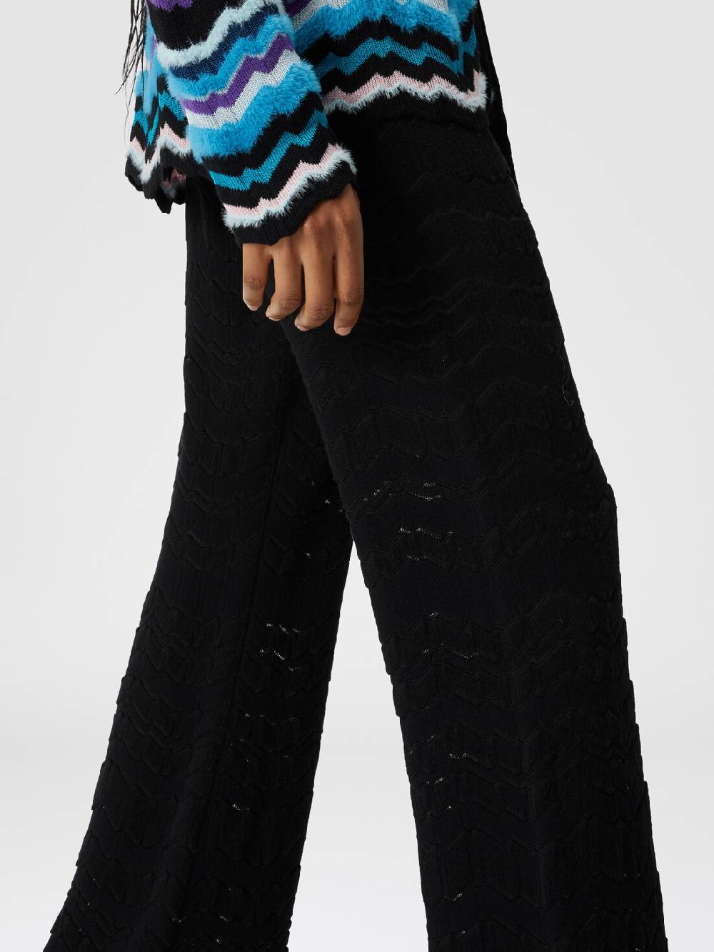 Missoni Pantapalazzo con zig zag tono su tono Comprane uno, ottenene uno gratis