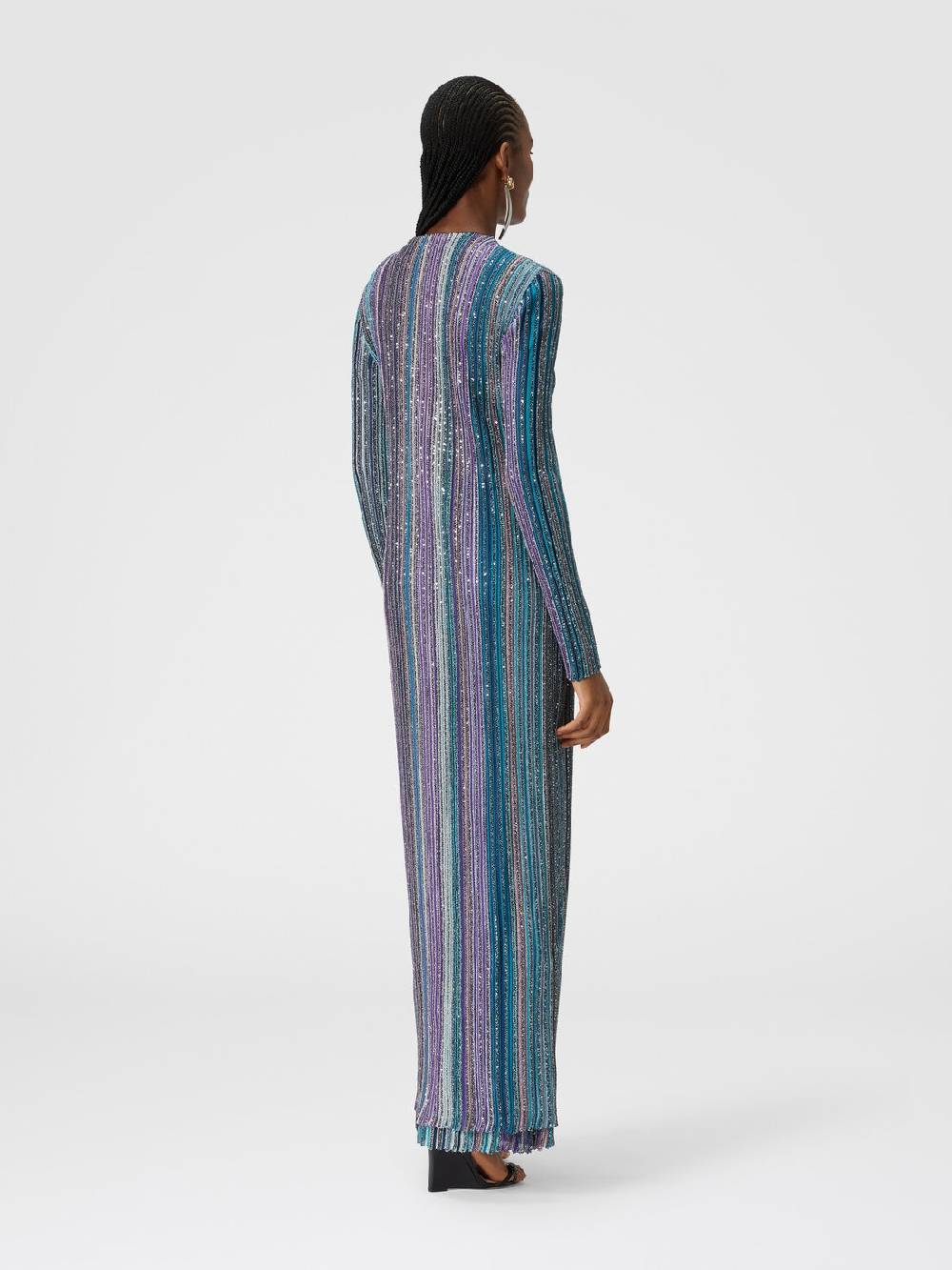 Missoni Cardigan lungo a costine parzializzate con paillettes Offerte giornaliere