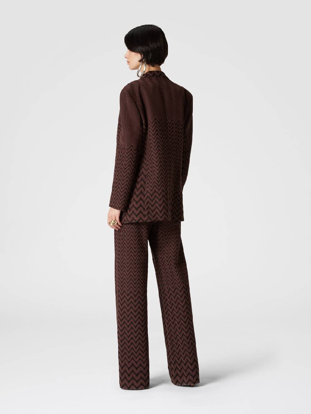 Missoni Blazer doppipetto in cotone e viscosa zig zag Enormi risparmi