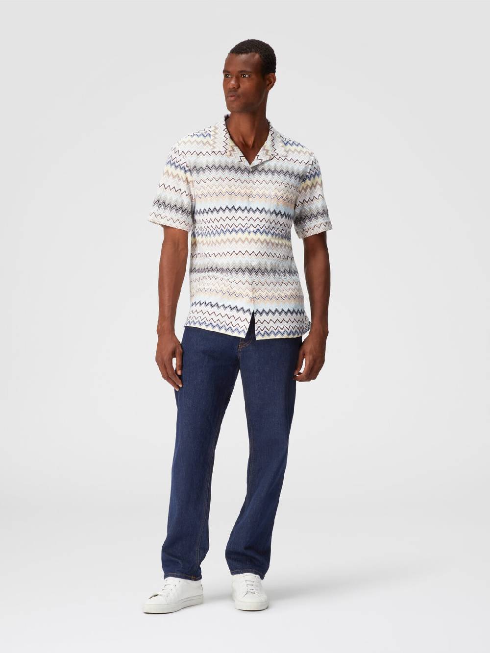 Missoni Camicia taglio bowling in cotone zig zag Super Saving Price