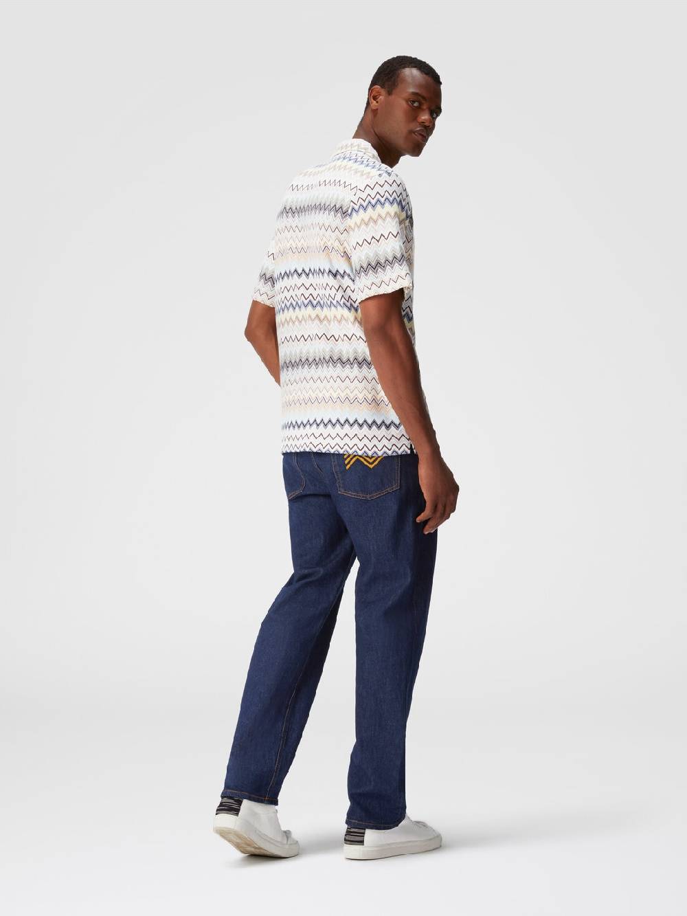 Missoni Camicia taglio bowling in cotone zig zag Super Saving Price