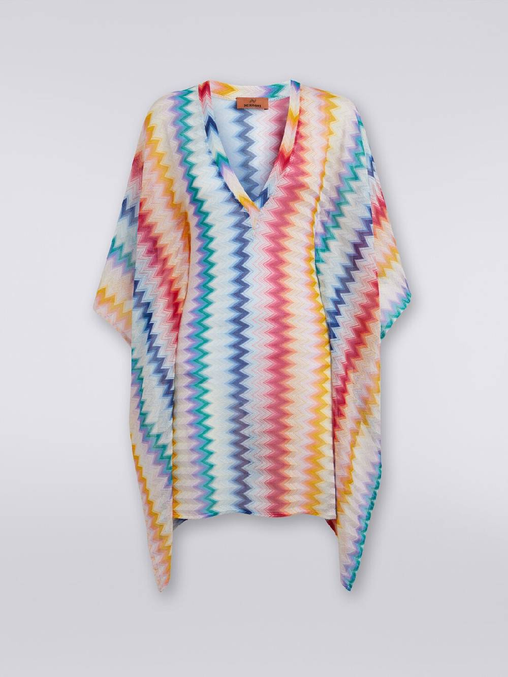 Missoni Caftano copricostume corto in viscosa zig zag con lurex Offerta settimanale