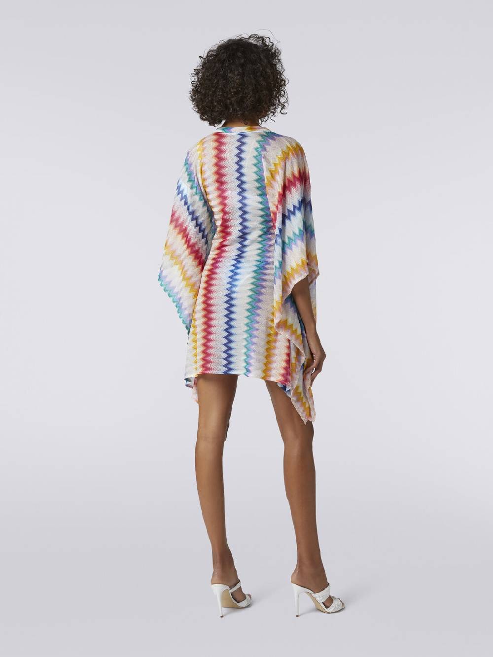 Missoni Caftano copricostume corto in viscosa zig zag con lurex Offerta settimanale