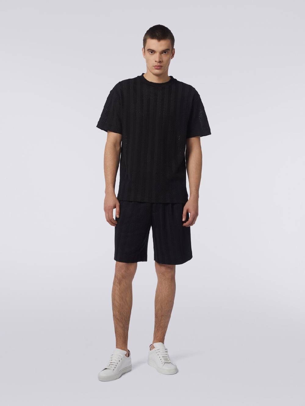 Missoni T-shirt girocollo in cotone e viscosa chevron Ritorno libero