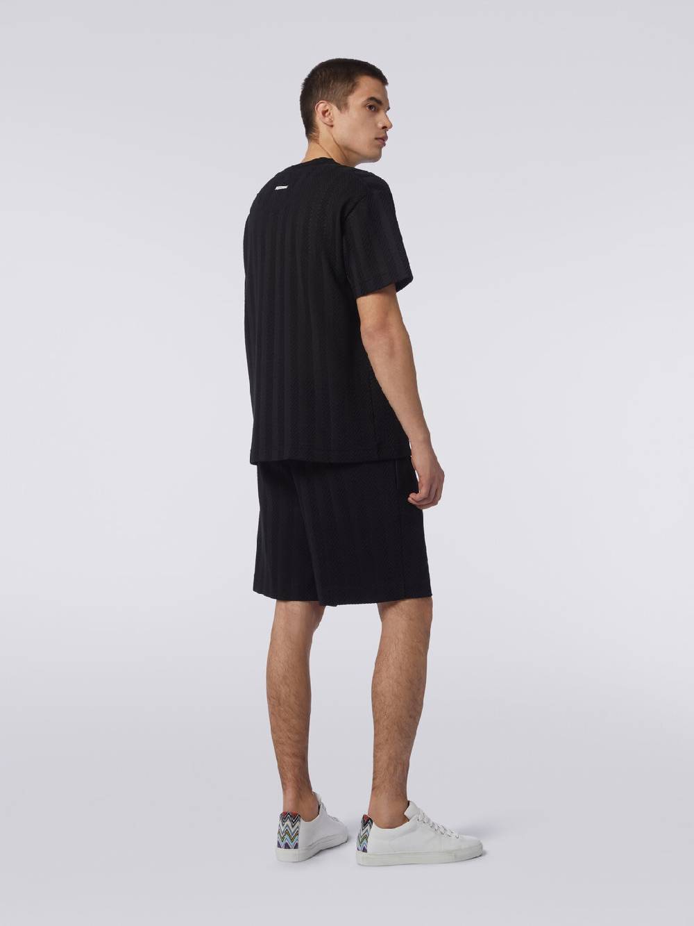 Missoni T-shirt girocollo in cotone e viscosa chevron Ritorno libero