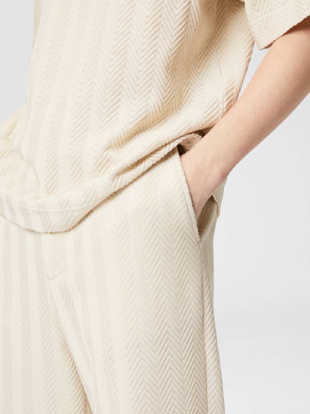 Missoni Pantaloni classici in cotone e viscosa zig zag Ultimi tre giorni