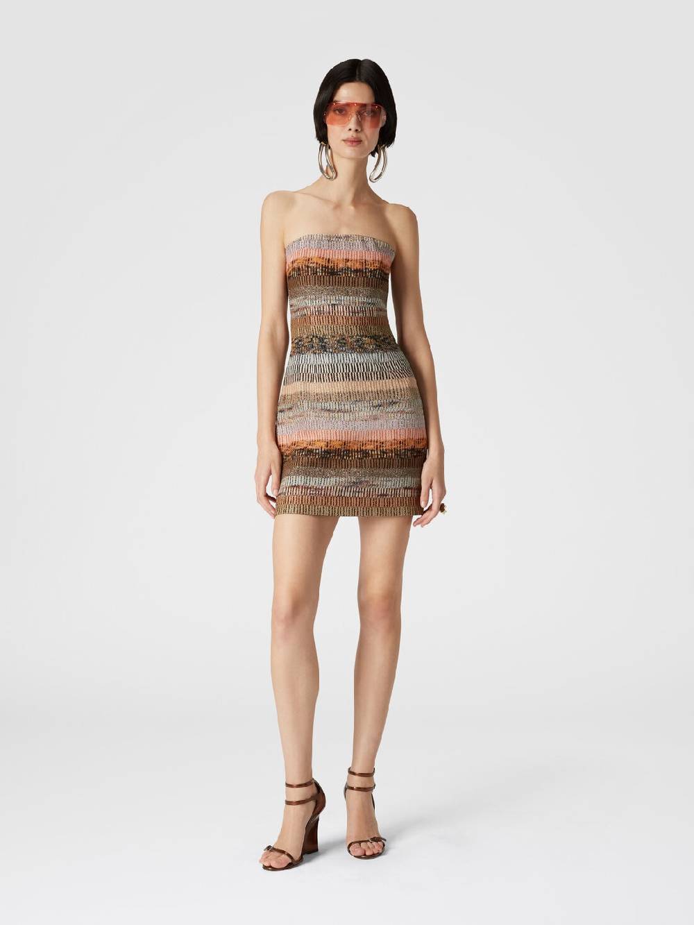 Missoni Mini-abito bustier in viscosa lamé Ultimi due giorni