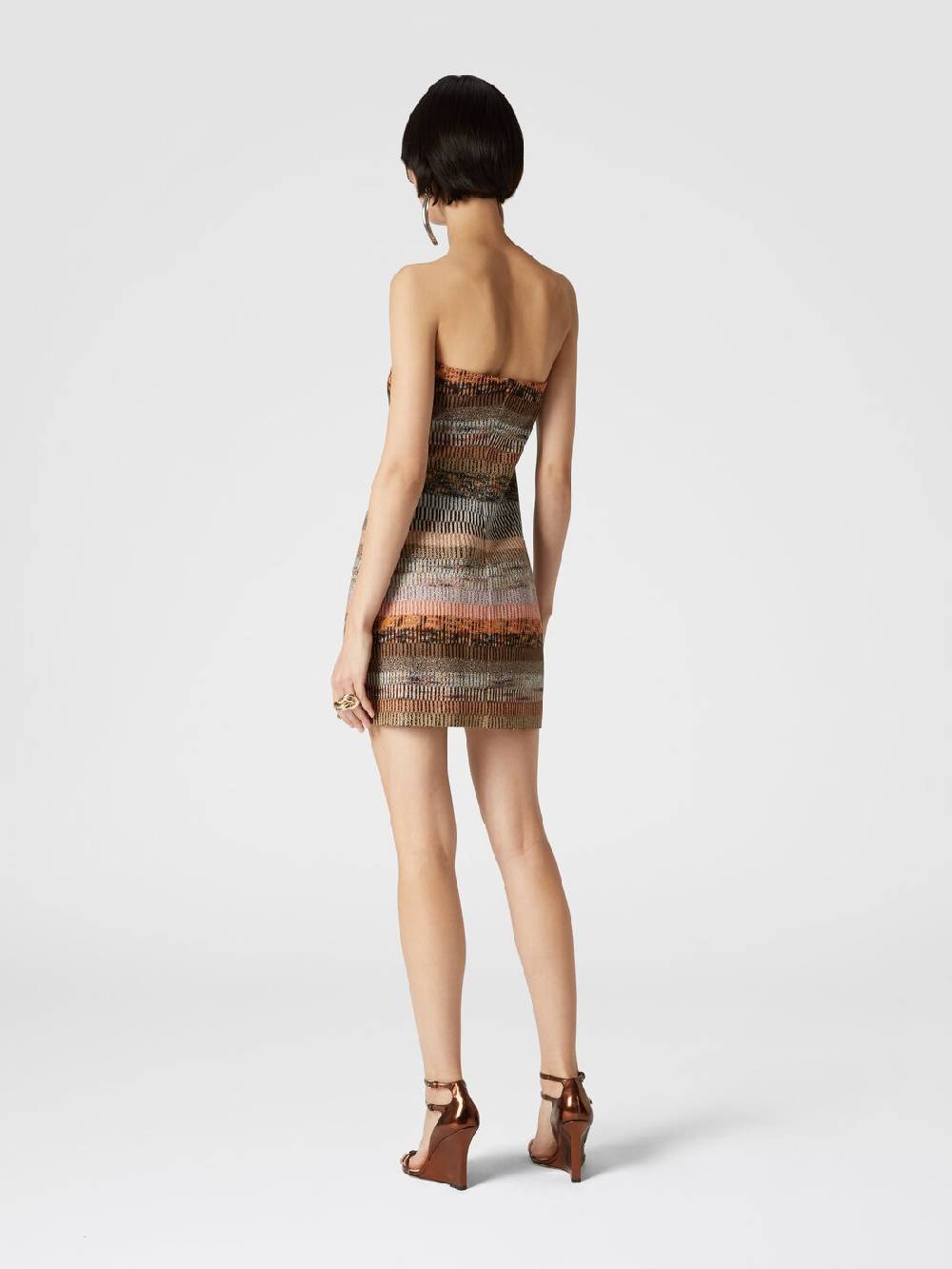 Missoni Mini-abito bustier in viscosa lamé Ultimi due giorni