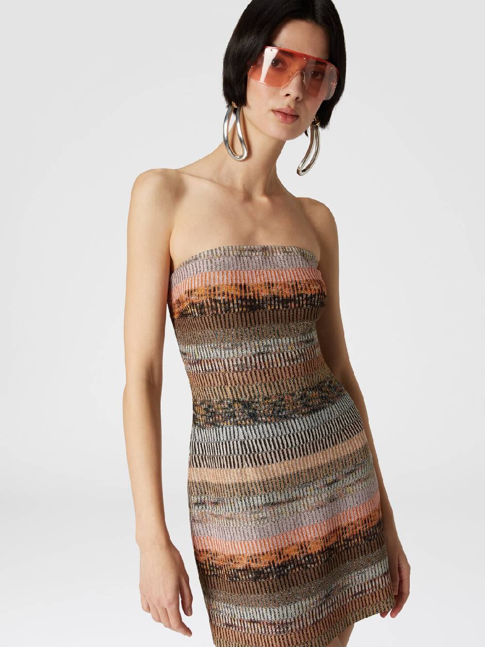 Missoni Mini-abito bustier in viscosa lamé Ultimi due giorni