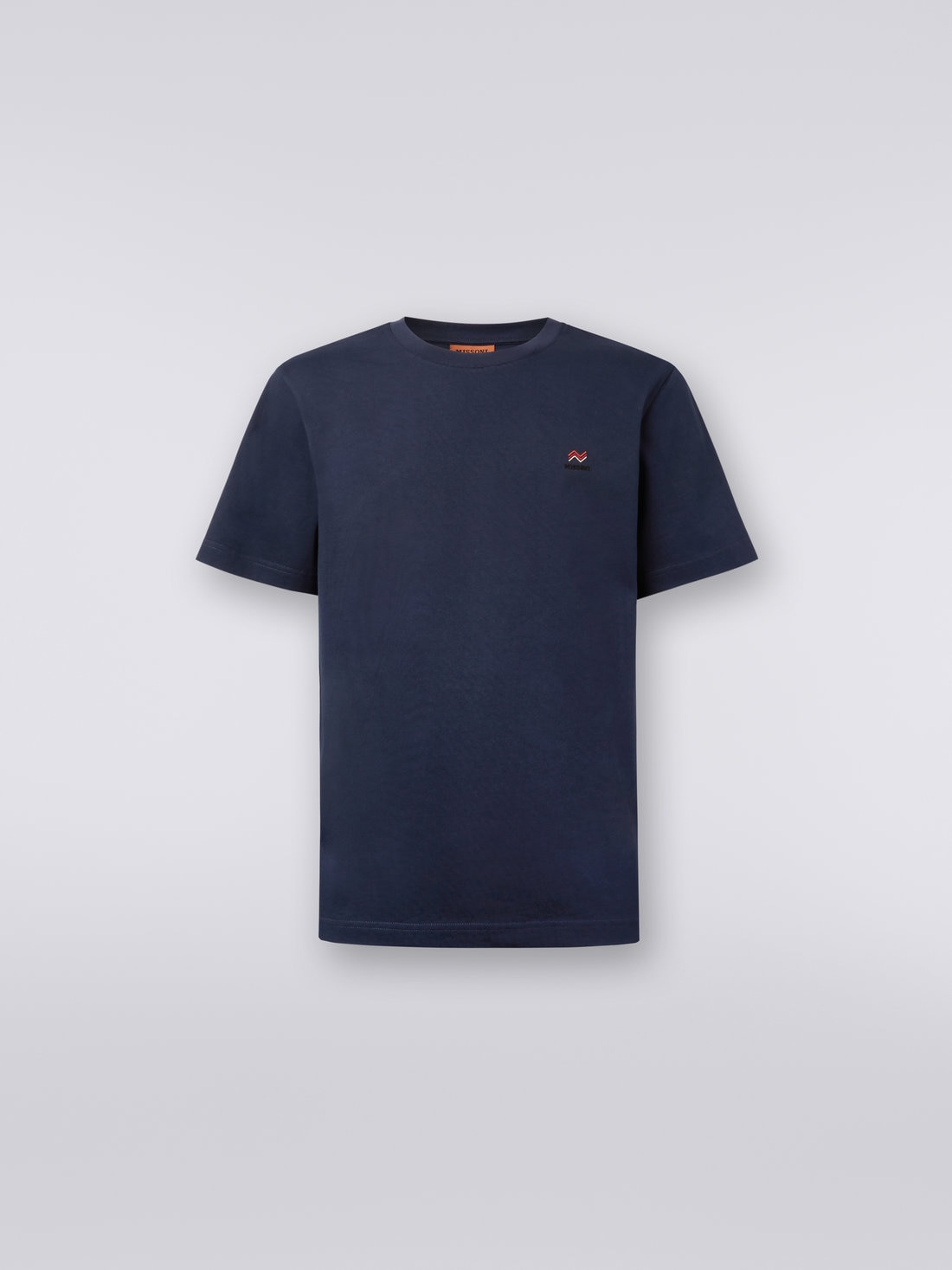 Missoni T-shirt girocollo in cotone con ricamo e logo Fino al 50% di sconto