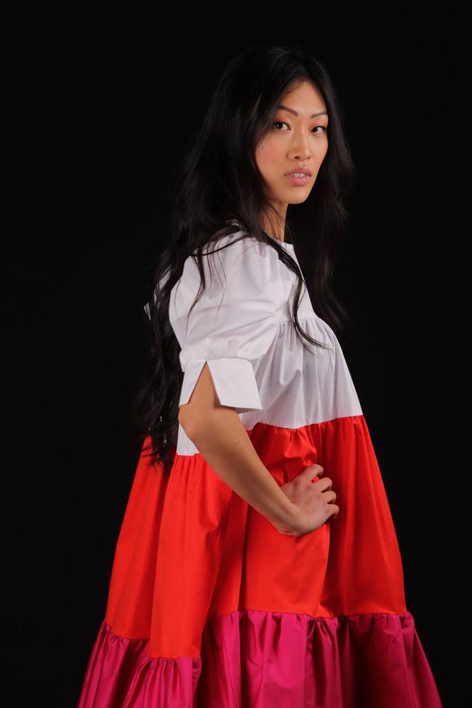 Nora Barth Abito con balze Saldi Di Fabbrica