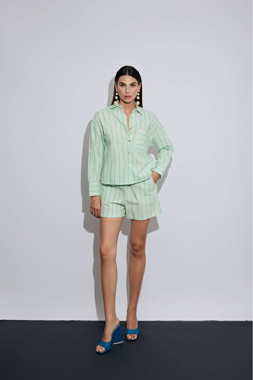 Odì Odì MARETTIMO 250S4P0 CAMICIE e BLUSE VERDE ACQUA Spedizione Gratuita
