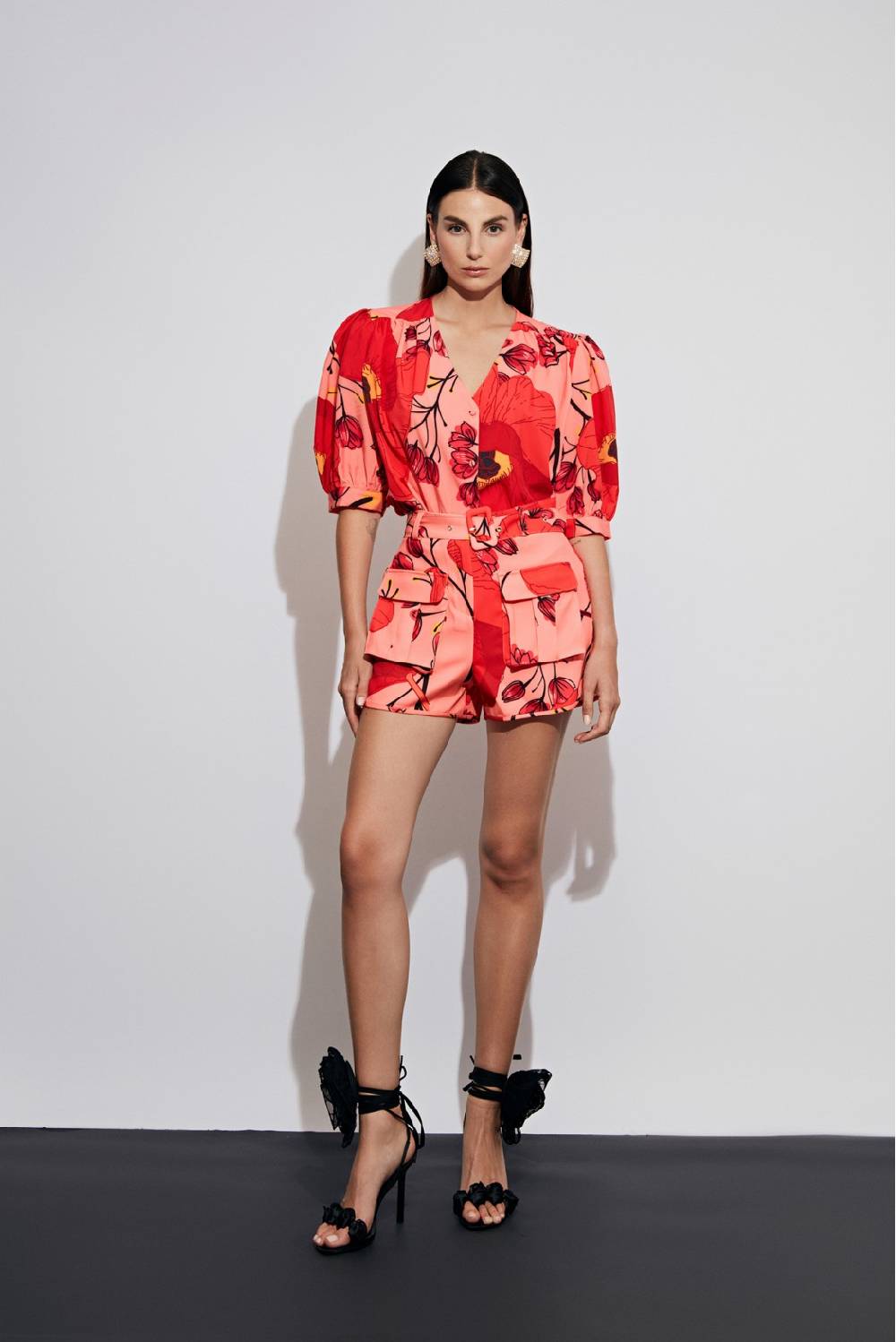 Odì Odì ERNY 250S406 CAMICIE e BLUSE FIORE ROSA/ROSSO 3471 Vendita Calda