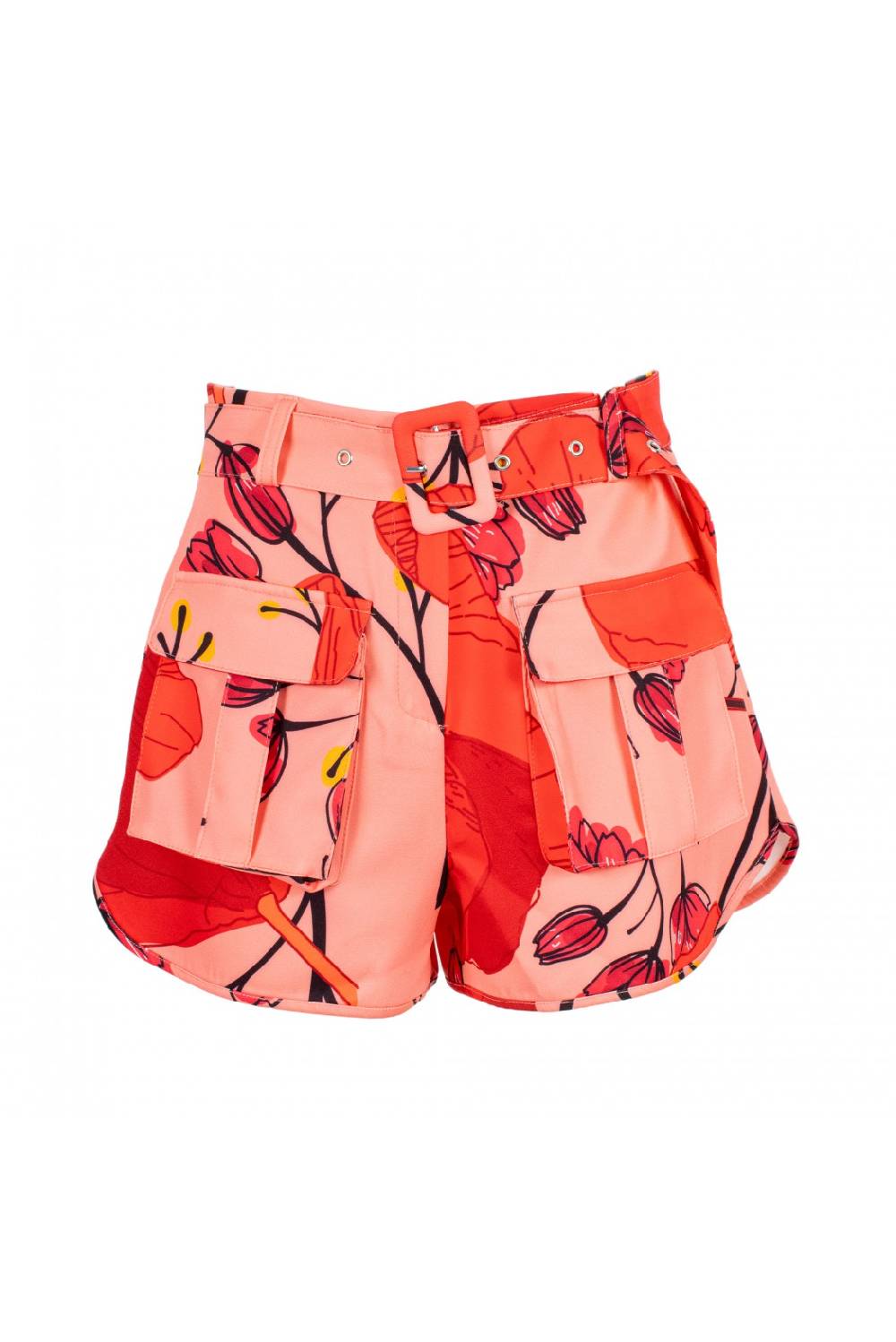 Odì Odì ERNESTINE 090S406 SHORTS FIORE ROSA/ROSSO 3471 Saldi Di Fabbrica