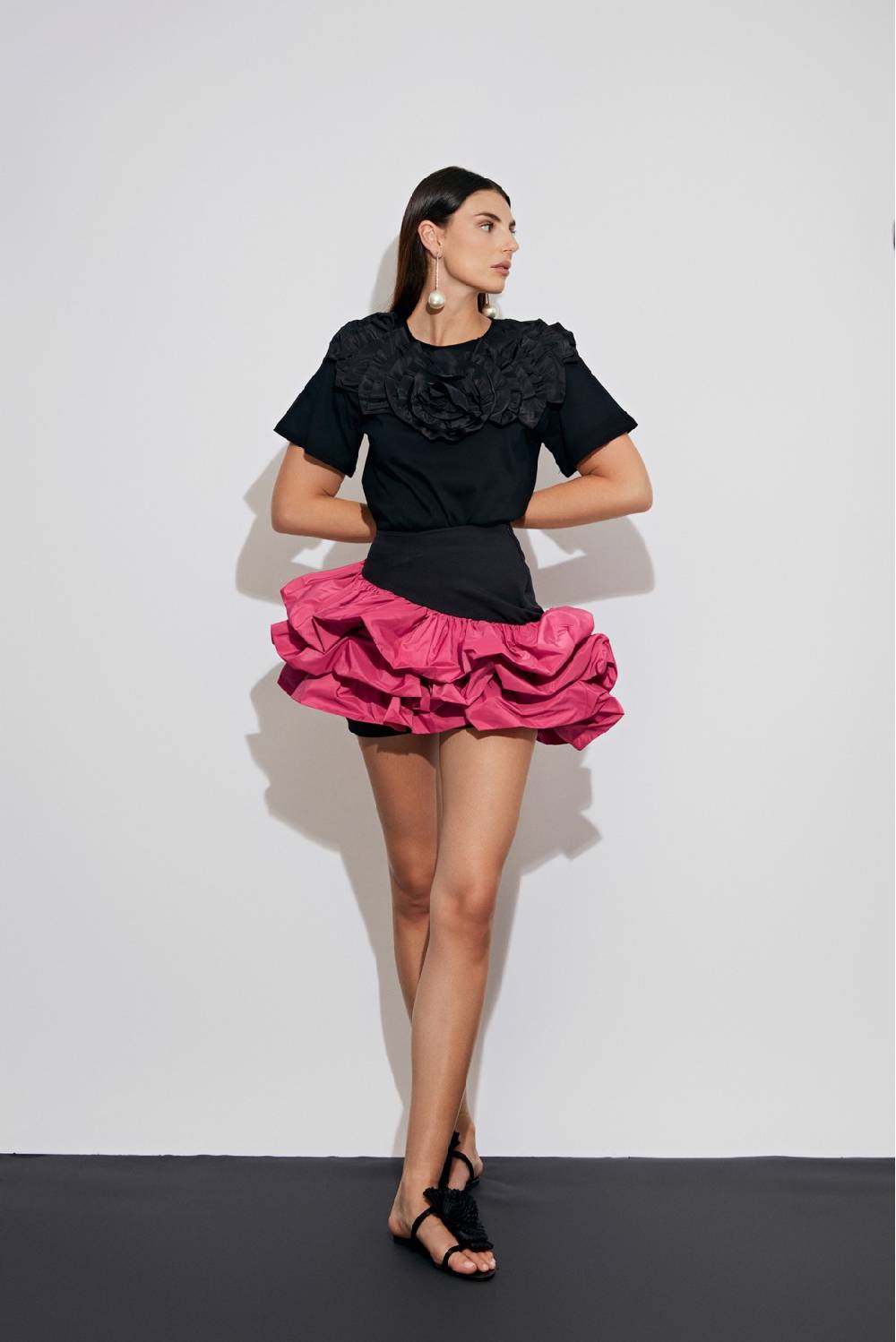 Odì Odì ALATRI010S401 GONNE NERO/FUCSIA Saldi