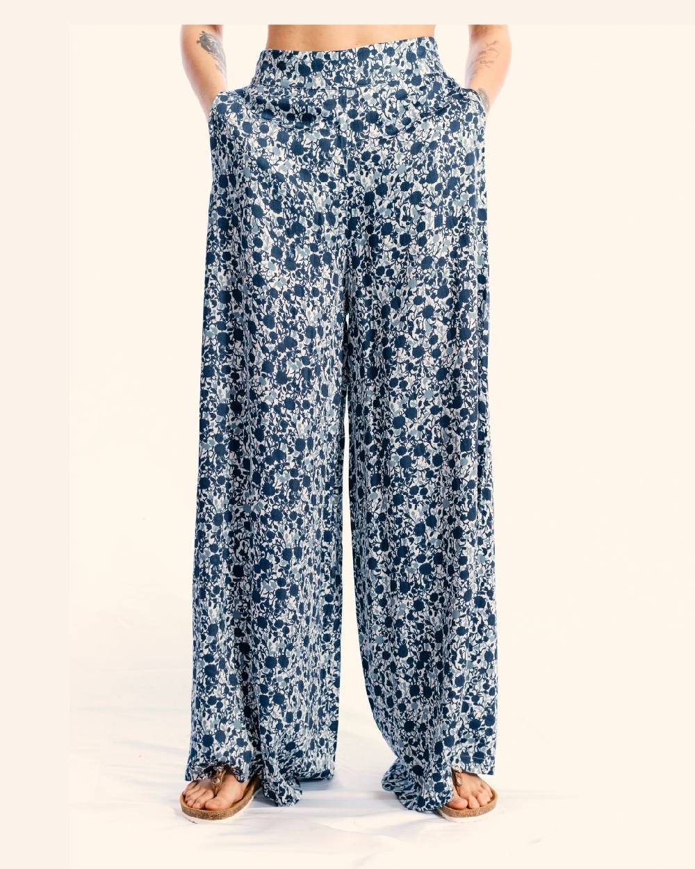 Ordi.to Accessori PANTALONE MATILDE - STAMPA AZALEA BLU Online