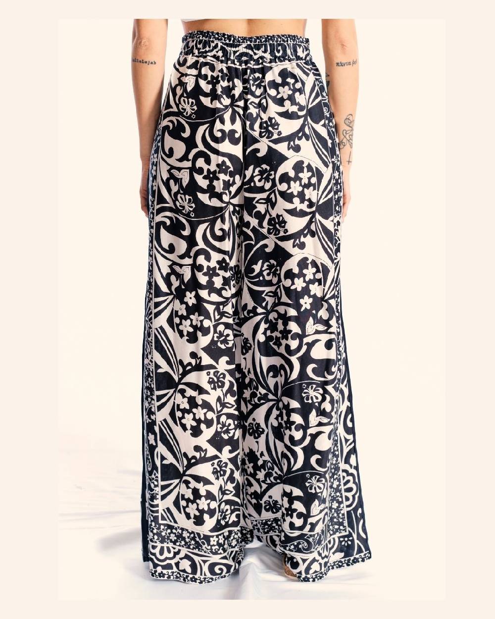 Ordi.to Accessori PANTALONE MATILDE - STAMPA BIANCO/NERA In Vendita