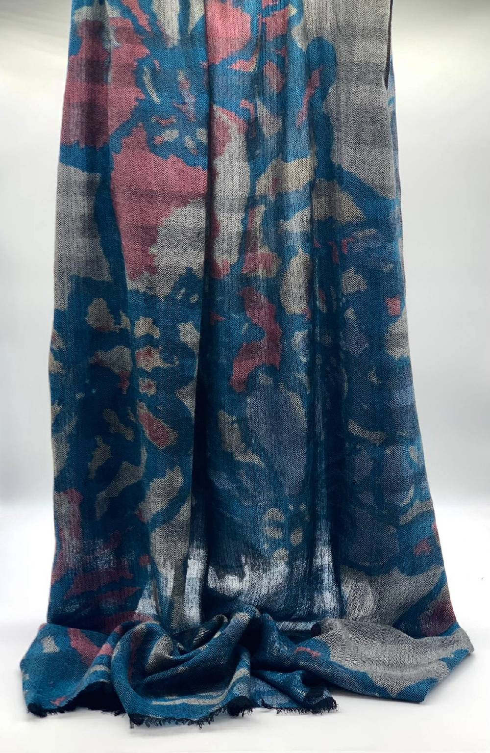 Ordi.to Accessori WARHOL BLU - Sciarpa in lana Saldi Di Fabbrica