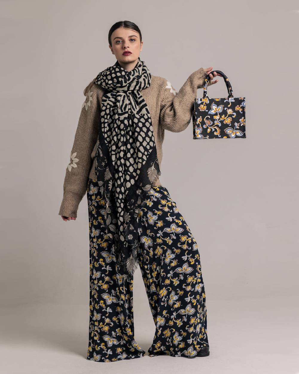 Ordi.to Accessori LEONARDO NERA - Sciarpa in lana Negozi Online