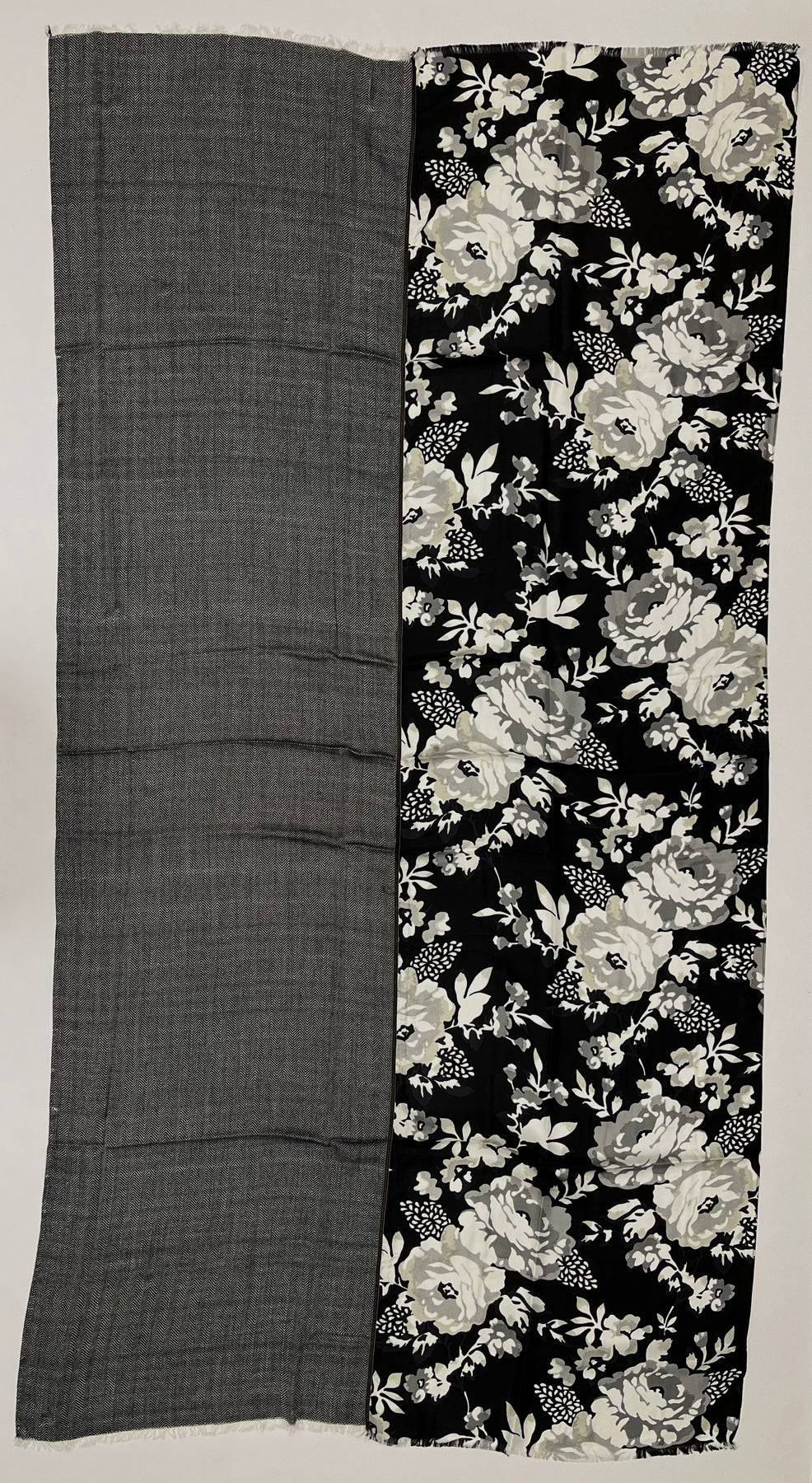 Ordi.to Accessori CANOVA NERA - Sciarpa in Seta e Lana Sconto