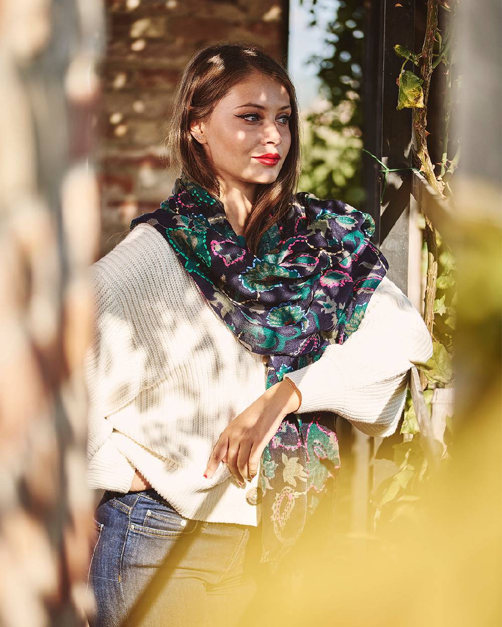 Ordi.to Accessori MICHELANGELO BLU- Sciarpa Unisex in lana In Vendita