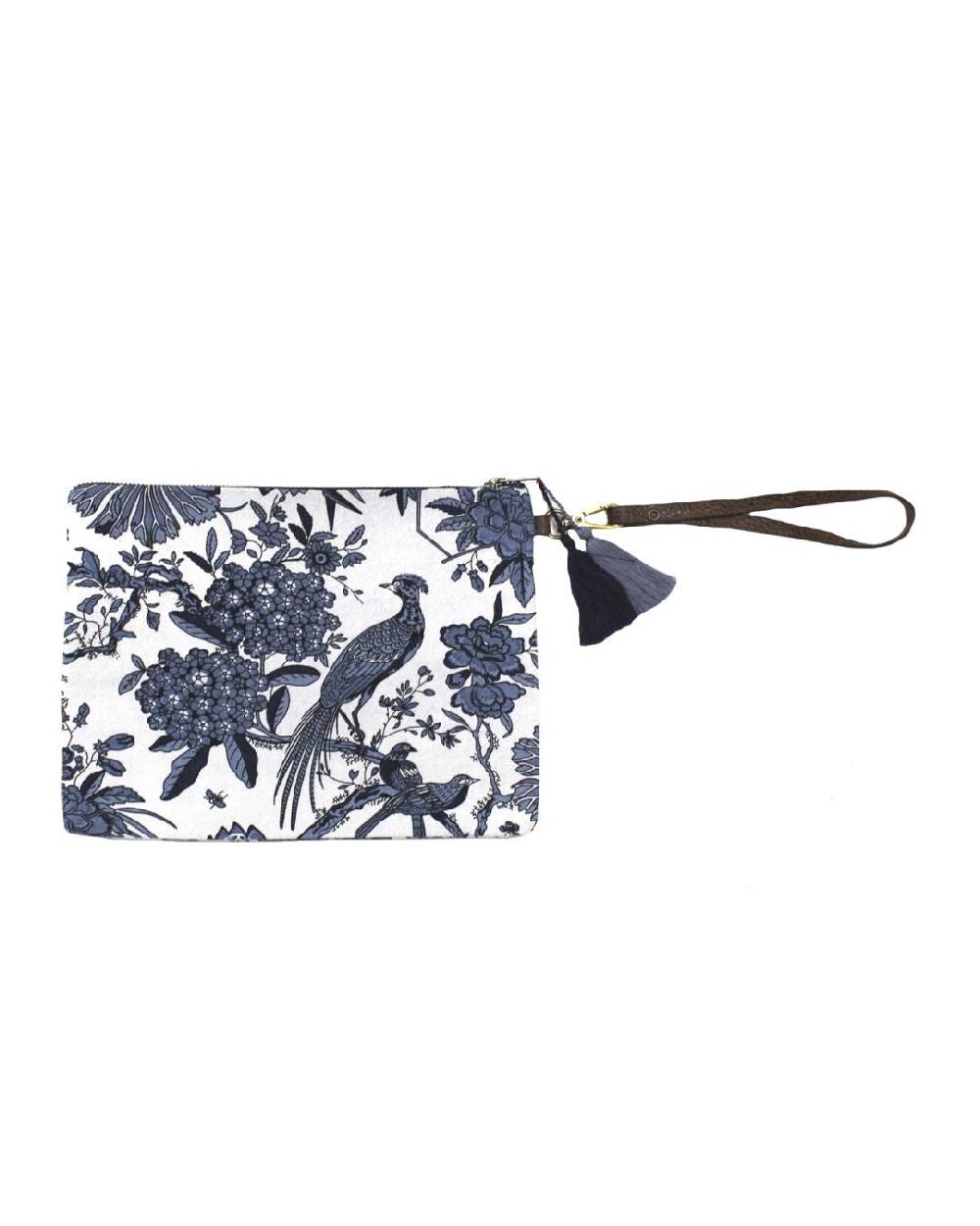 Ordi.to Accessori POCHETTE ORDI.NA - STAMPA GIGLIO BLU Pezzi Unici