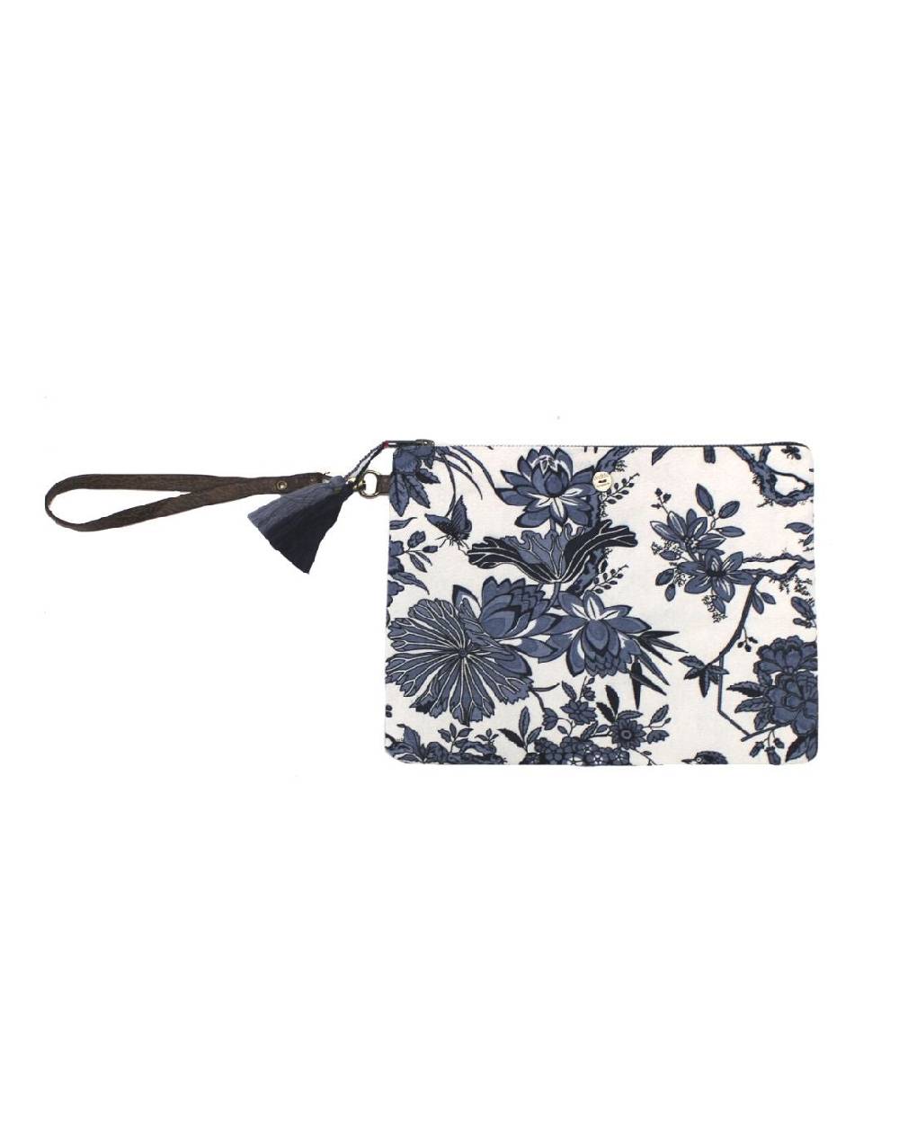 Ordi.to Accessori POCHETTE ORDI.NA - STAMPA GIGLIO BLU Pezzi Unici