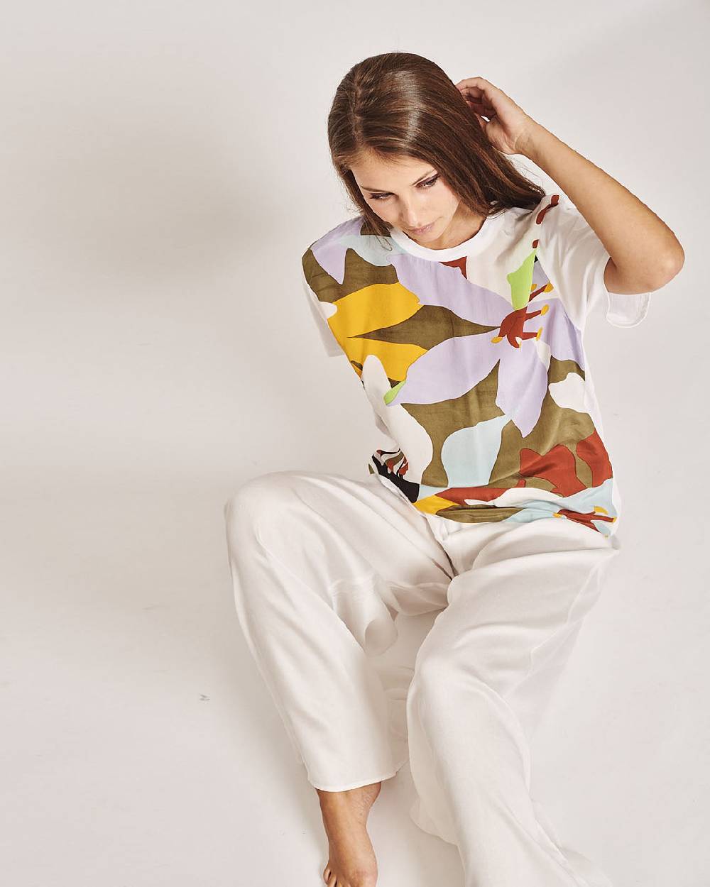 Ordi.to Accessori SUE FIORDALISO -T-SHIRT STAMPATA Sottocosto