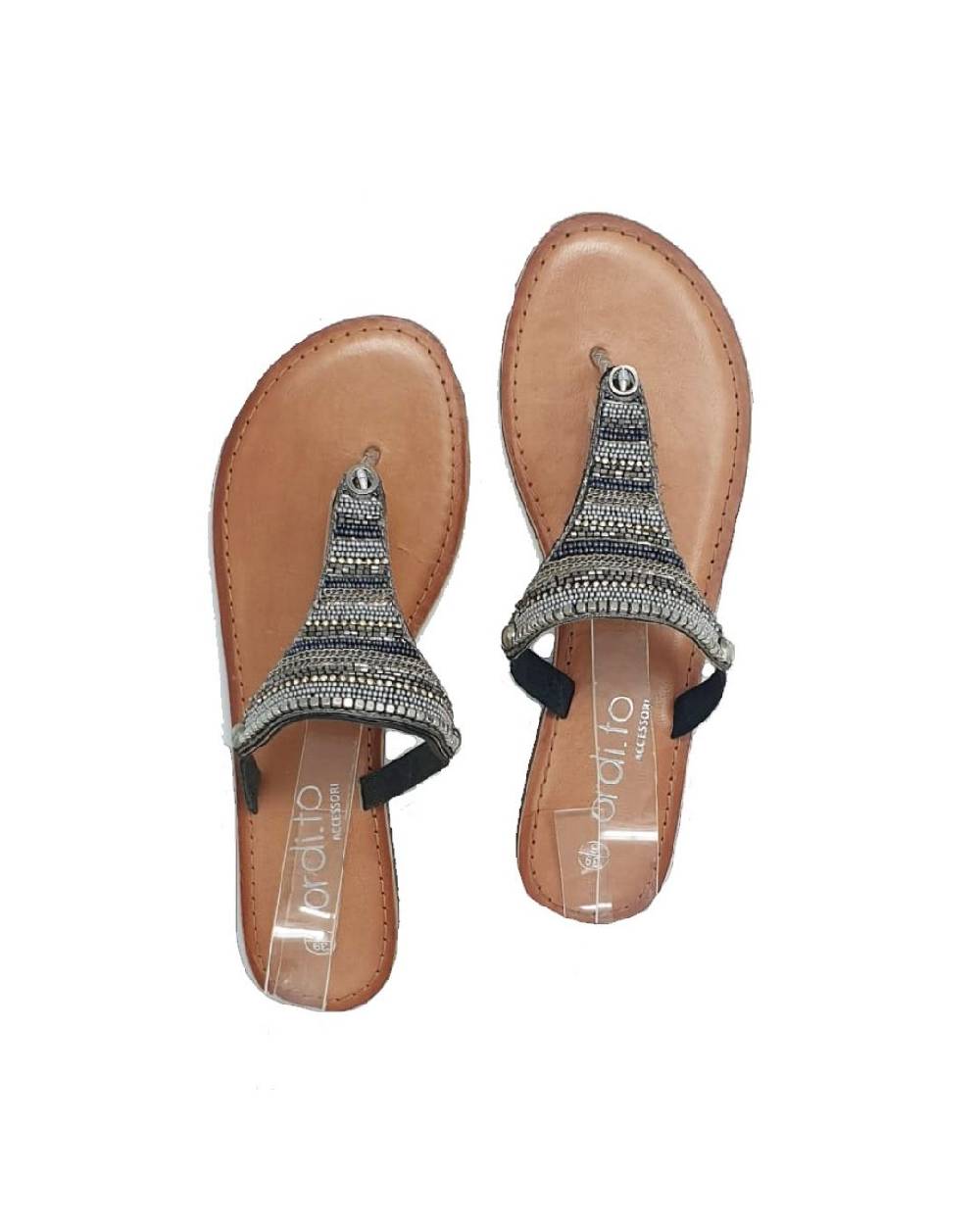 Ordi.to Accessori CRETA - infradito con perline multicolore Presa