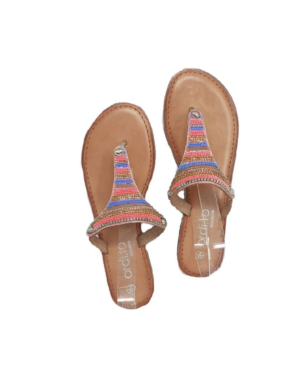 Ordi.to Accessori CRETA - infradito con perline multicolore Presa