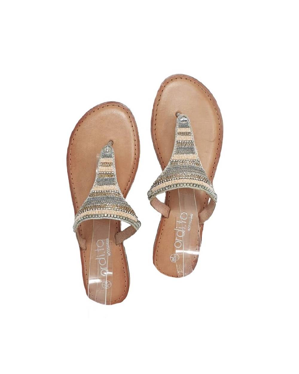 Ordi.to Accessori CRETA - infradito con perline multicolore Presa