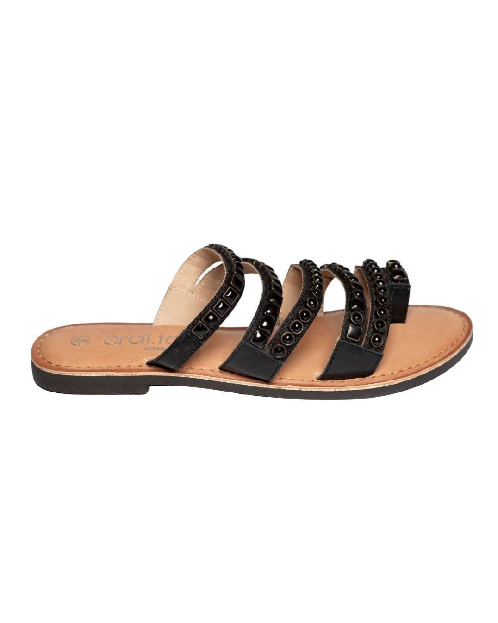 Ordi.to Accessori SANTORINI- sandalo con ricamo pietre Outlet