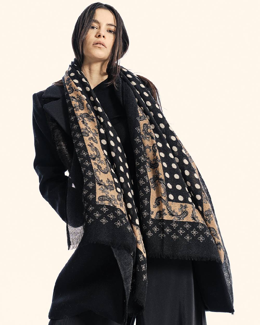 Ordi.to Accessori RIGA NERA - Sciarpa Unisex in lana I Più Venduti